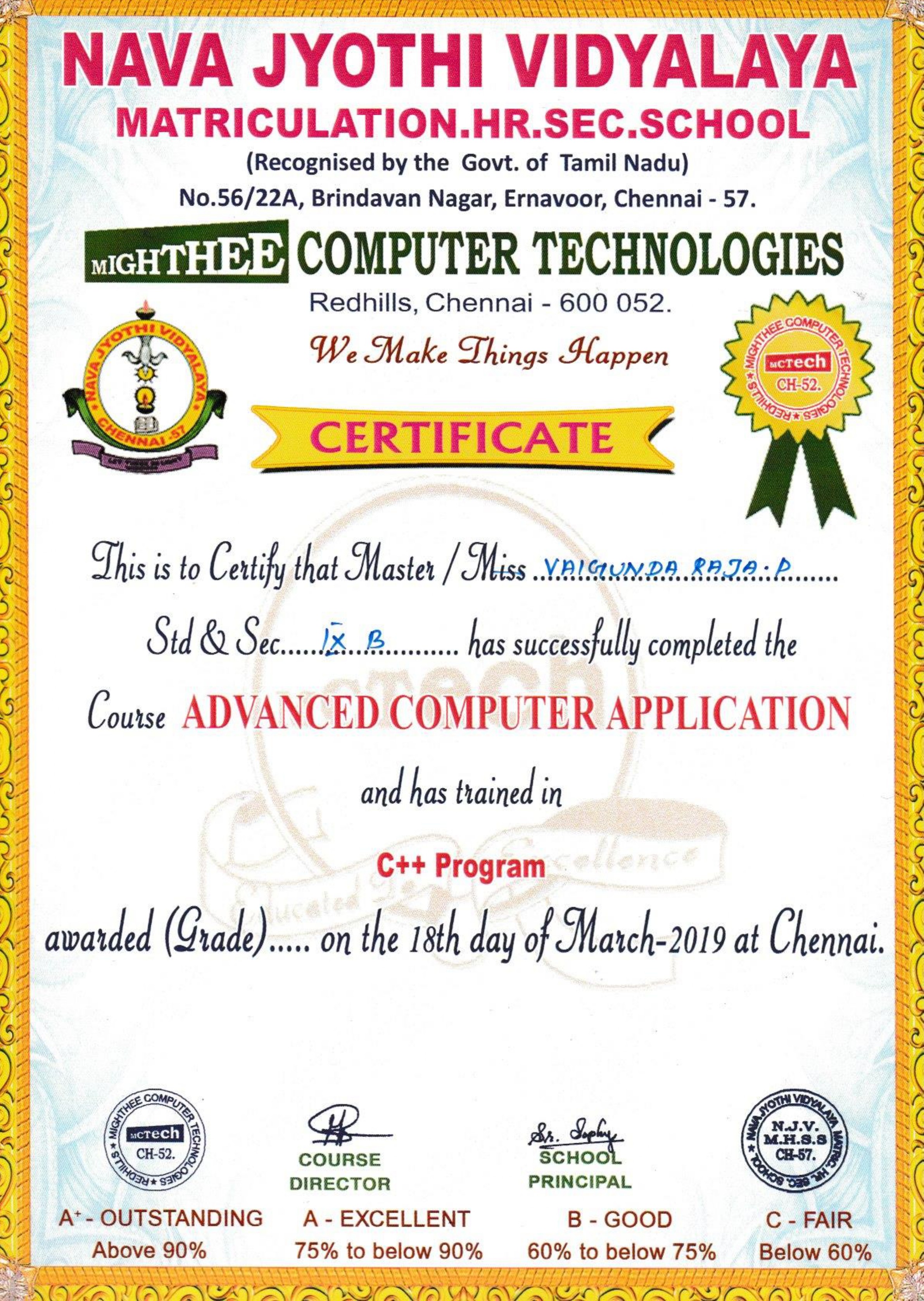 C++ Programming Certificate